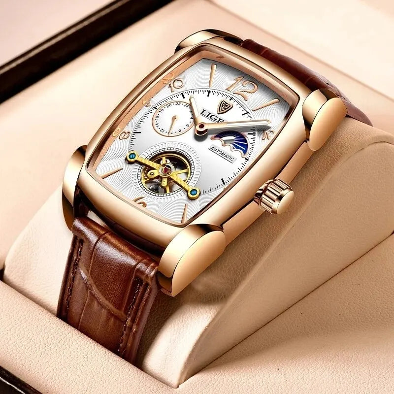 Relógio Automático Masculino LIGE - Elegância e Precisão