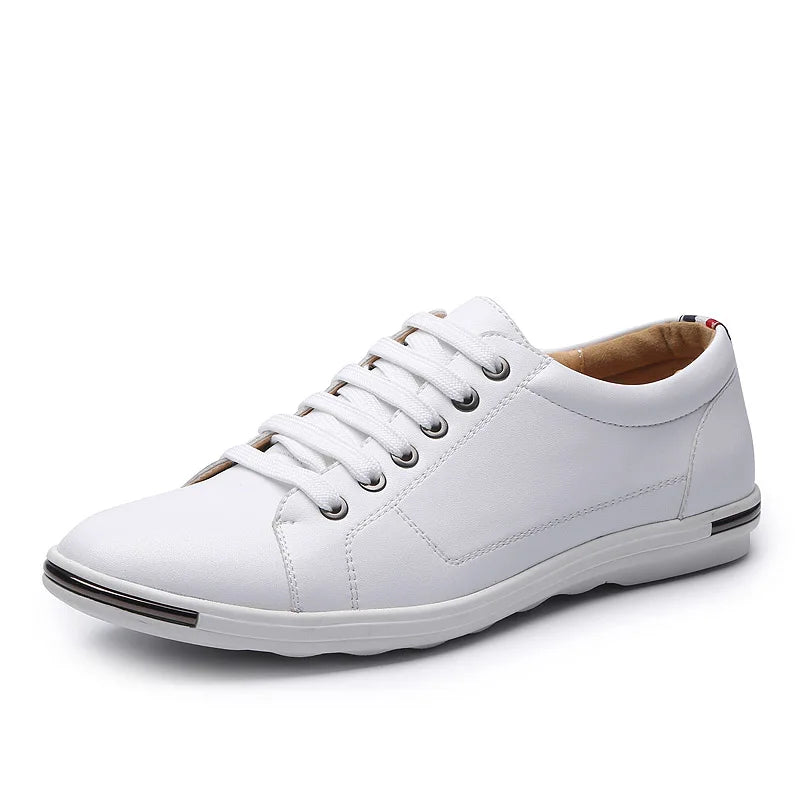 Tenis Sapatenis Masculino Casual de Couro Leve Confortavel-Melanio 