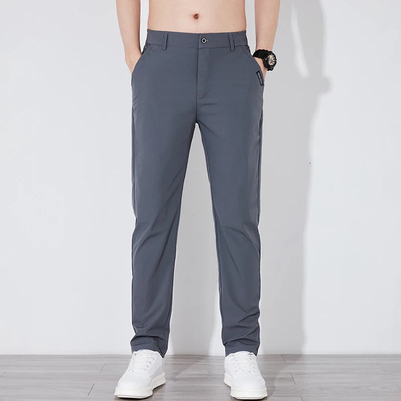 Calça Masculina de Seda com Estiramento e Conforto Total
