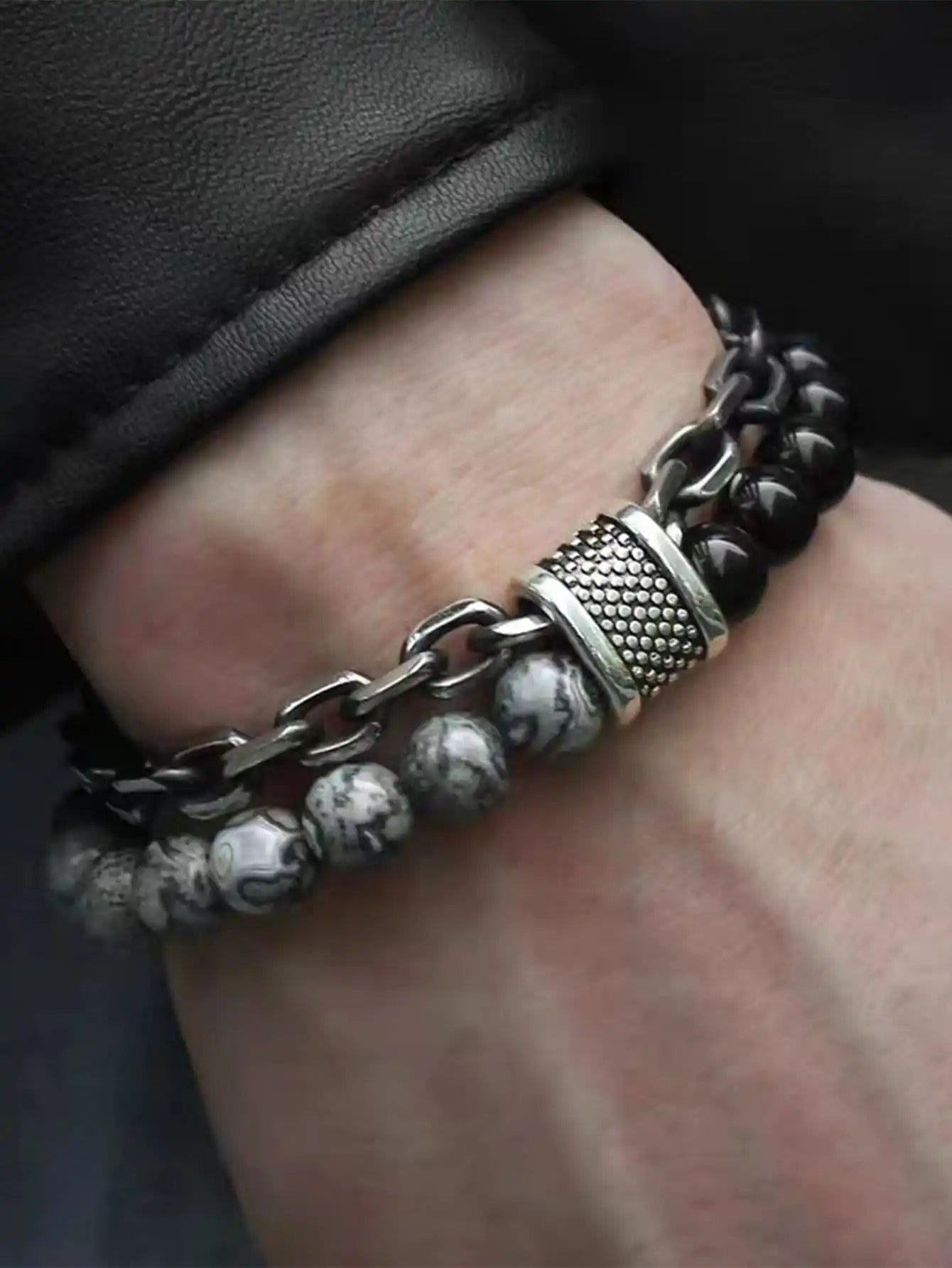 Pulseira Masculina Punk Elegante