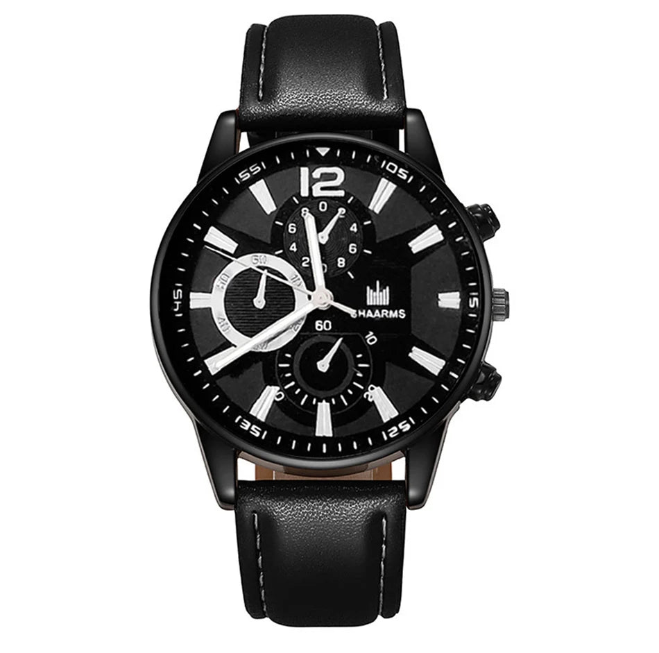 Relógio Minimalista Casual Quartzo Pulseira de Couro