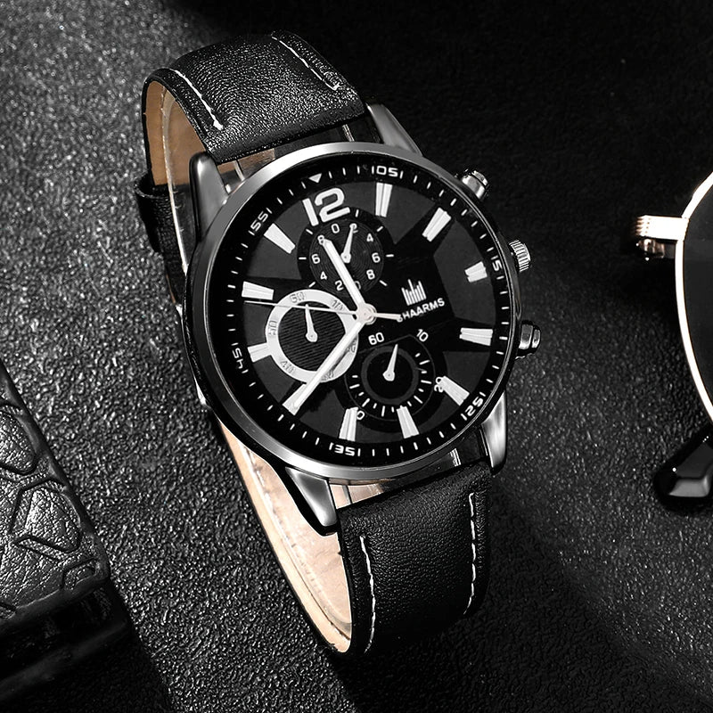 Relógio Minimalista Casual Quartzo Pulseira de Couro