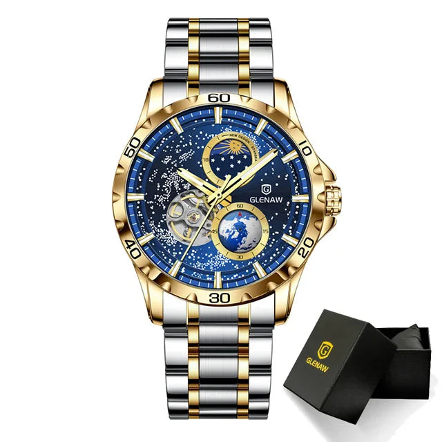 Relógio Mecânico Automático Masculino Glenaw Sky