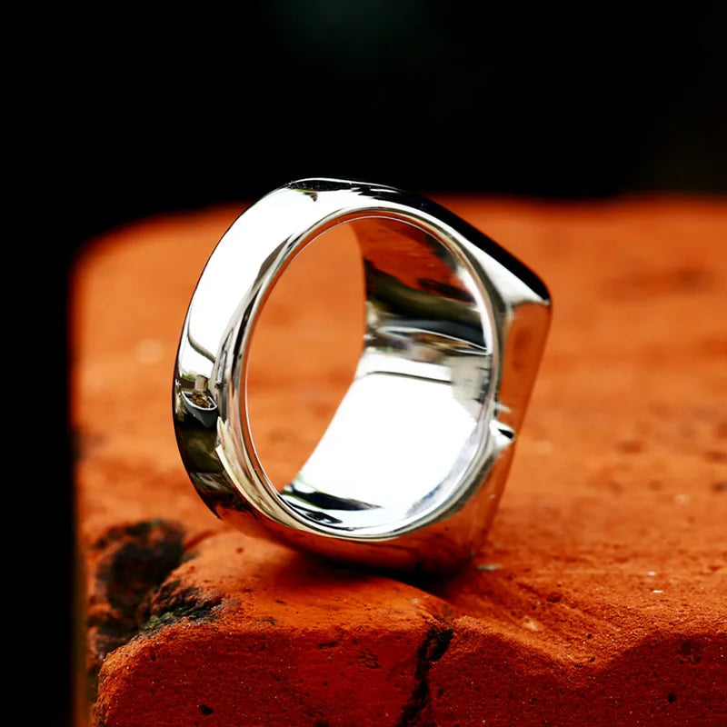 Beier 2024 novo design exclusivo 316l aço inoxidável branco preto ônix pedra anel preto ônix masculino anel simples moda jóias presente
