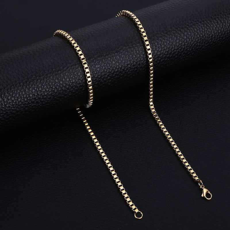 Colar Masculino Hip Hop Aço Inoxidável 1.2mm Prata