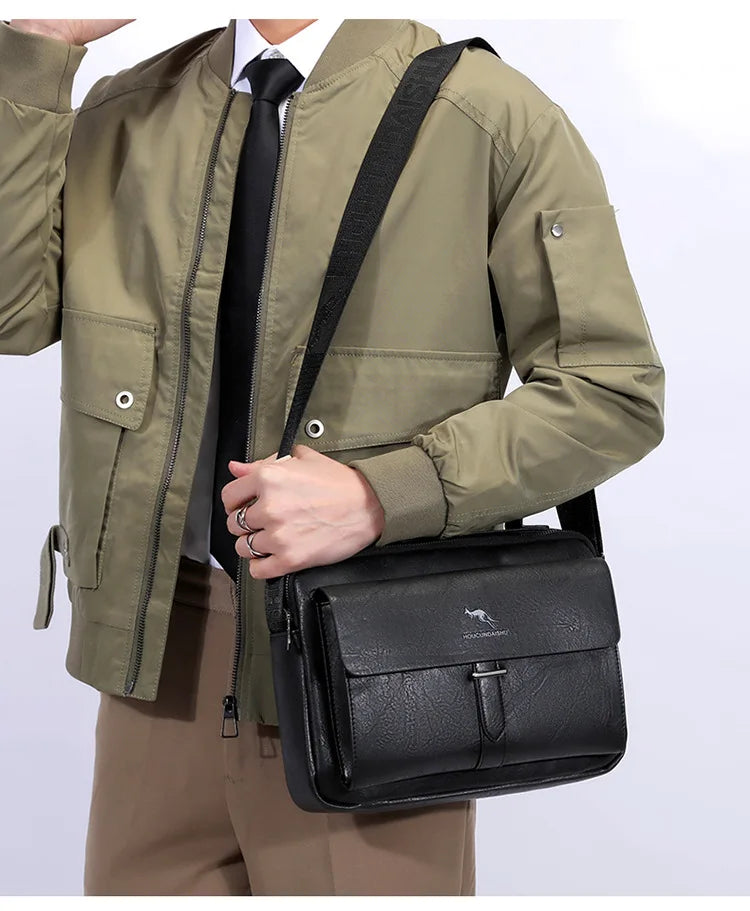 Bolsa Masculina de Couro PU Vintage - Elegância e Funcionalidade
