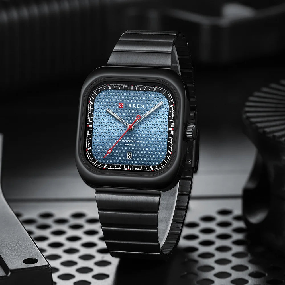 Relógio Masculino Curren Quartz Square com Data Automática