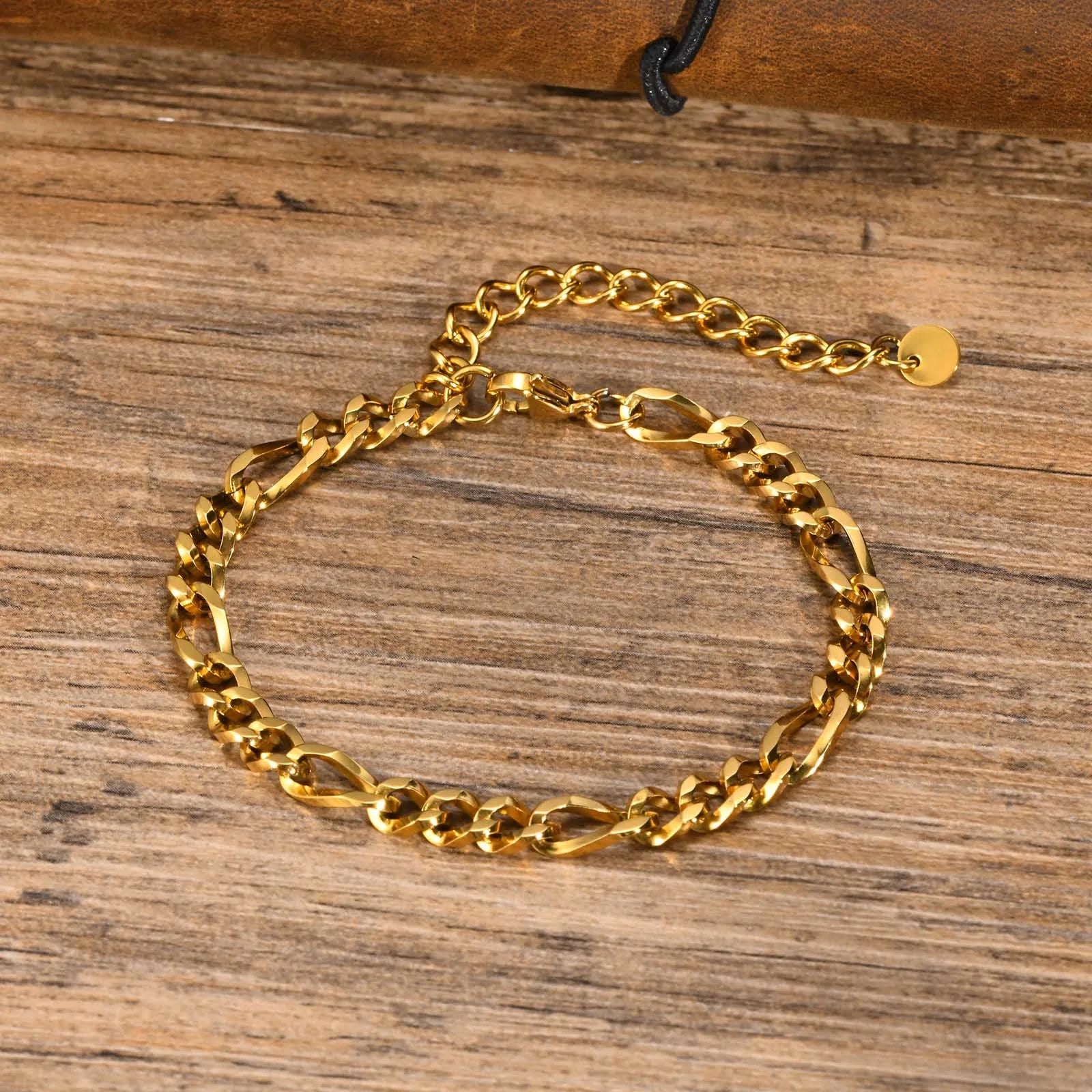 Pulseira Figaro Masculina em Aço Inoxidável - Estilo Clássico