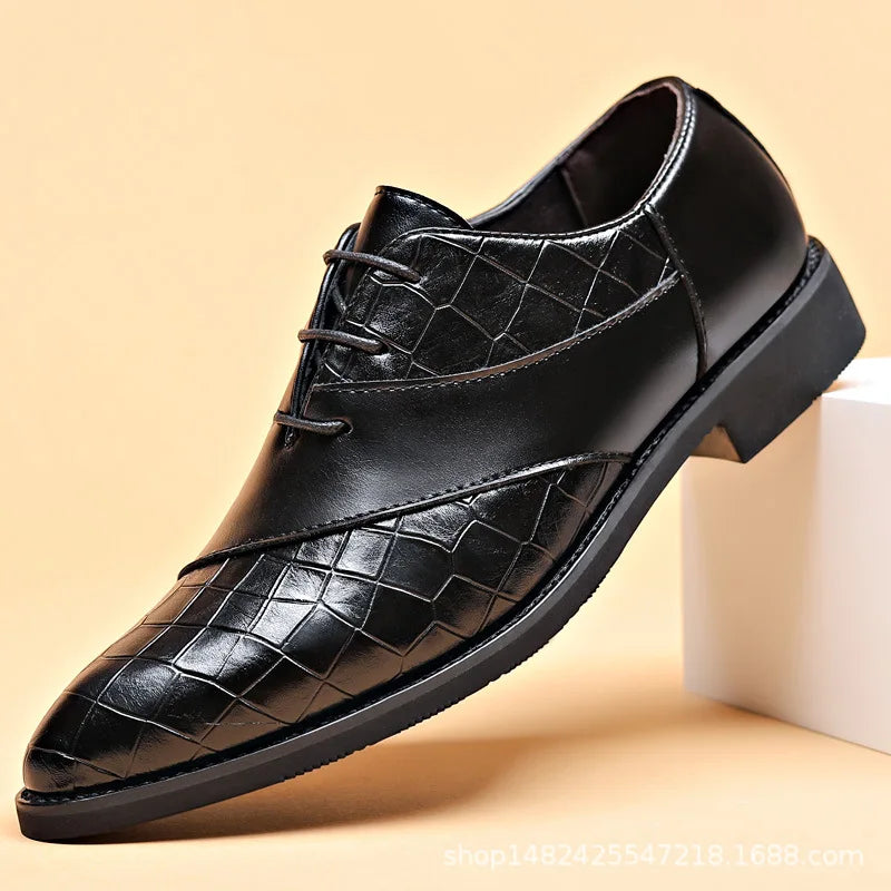Sapato Derby Masculino Democrata,Sapato Social Masculino Bico Redondo Democrata-Melanio