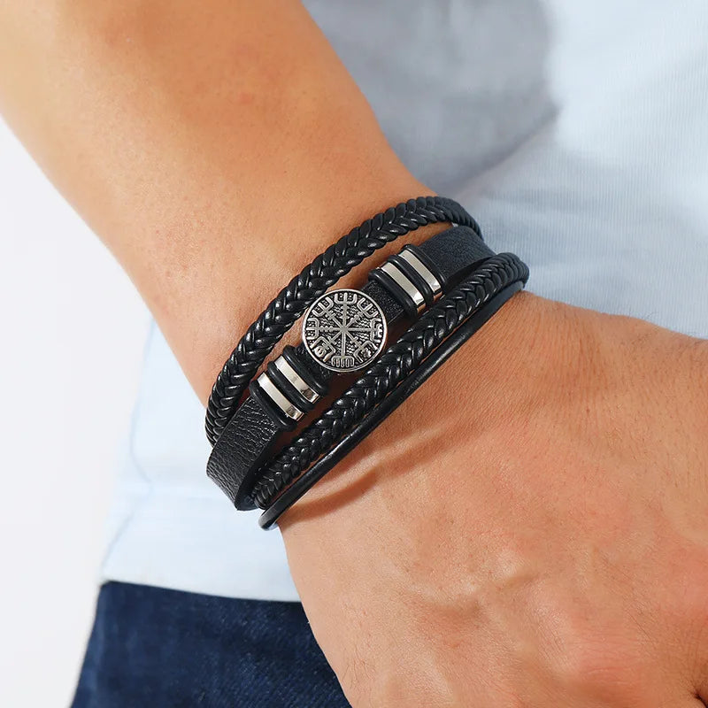 Preto árvore vermelha masculino design exclusivo novo punk vintage manguito masculino pulseiras de couro pulseiras para mulheres acessórios de jóias
