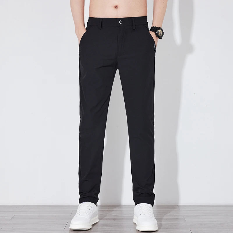 Calça Masculina de Seda com Estiramento e Conforto Total