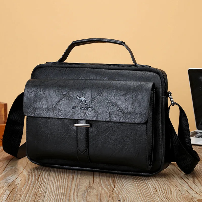 Bolsa Masculina de Couro PU Vintage - Elegância e Funcionalidade