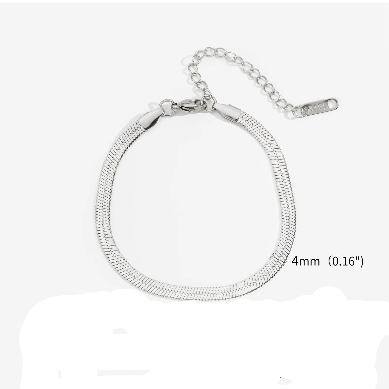 Pulseira Cobra Dourada de Aço Inoxidável