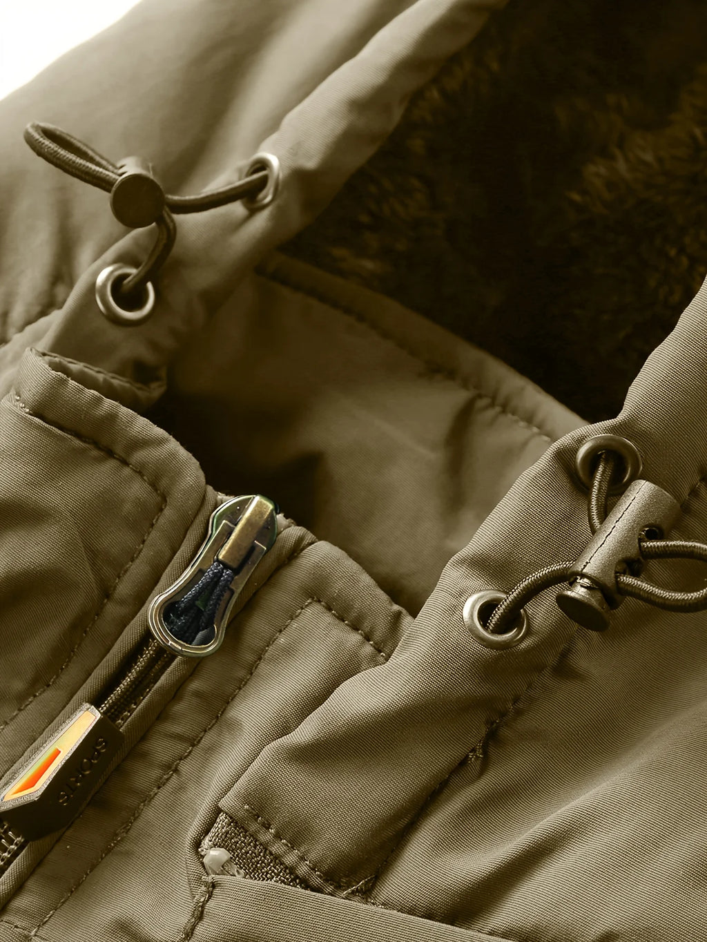 Jaqueta Parka Masculina com Capuz e Forro de Cashmere