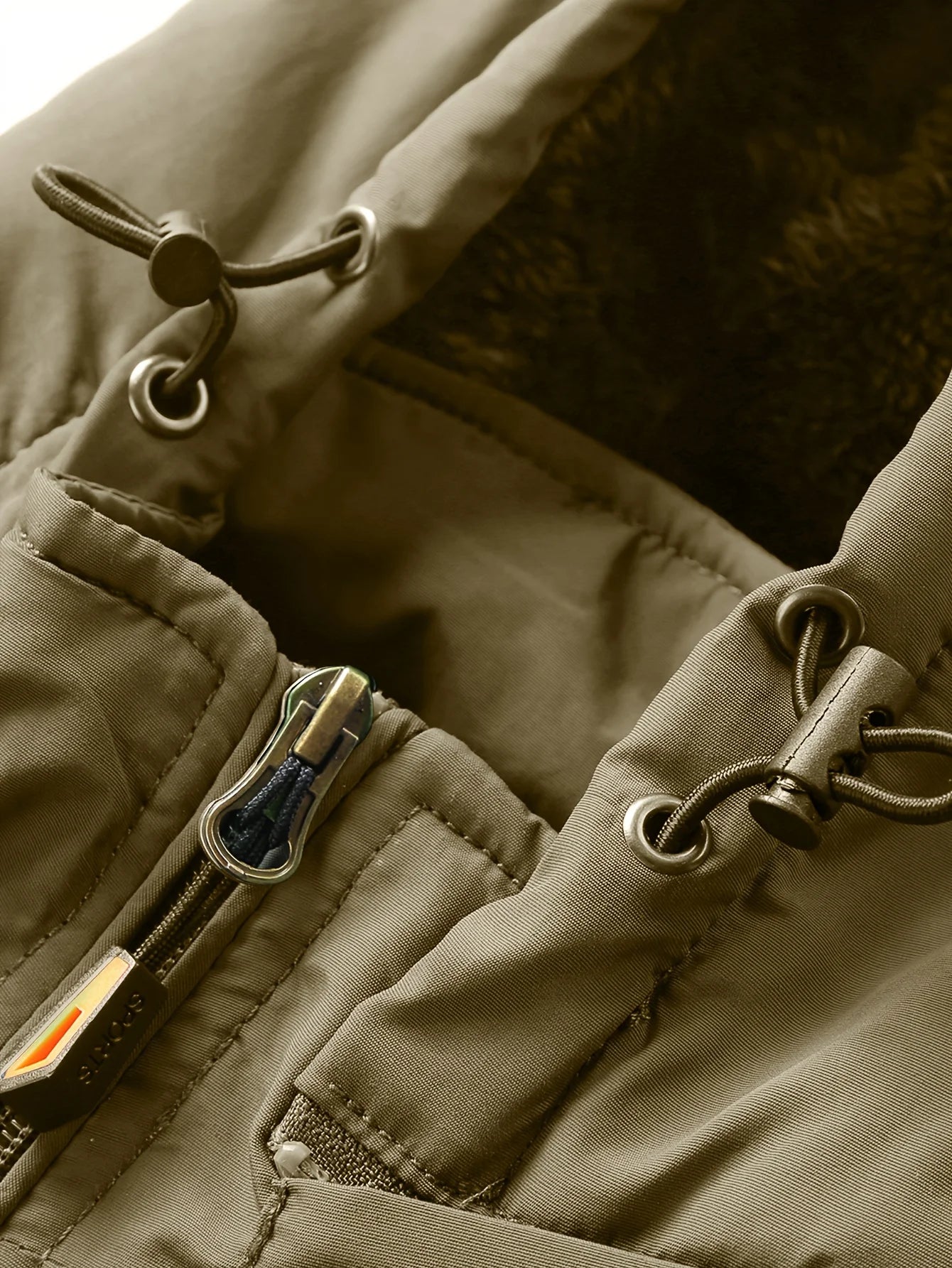 Jaqueta Parka Masculina com Capuz e Forro de Cashmere