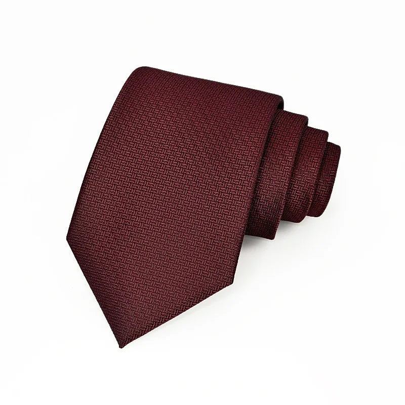 8cm de largura cor sólida escuro listrado pescoço gravatas para homens na moda senhores formal marrom vinho gravata festa de casamento terno smoking cravat