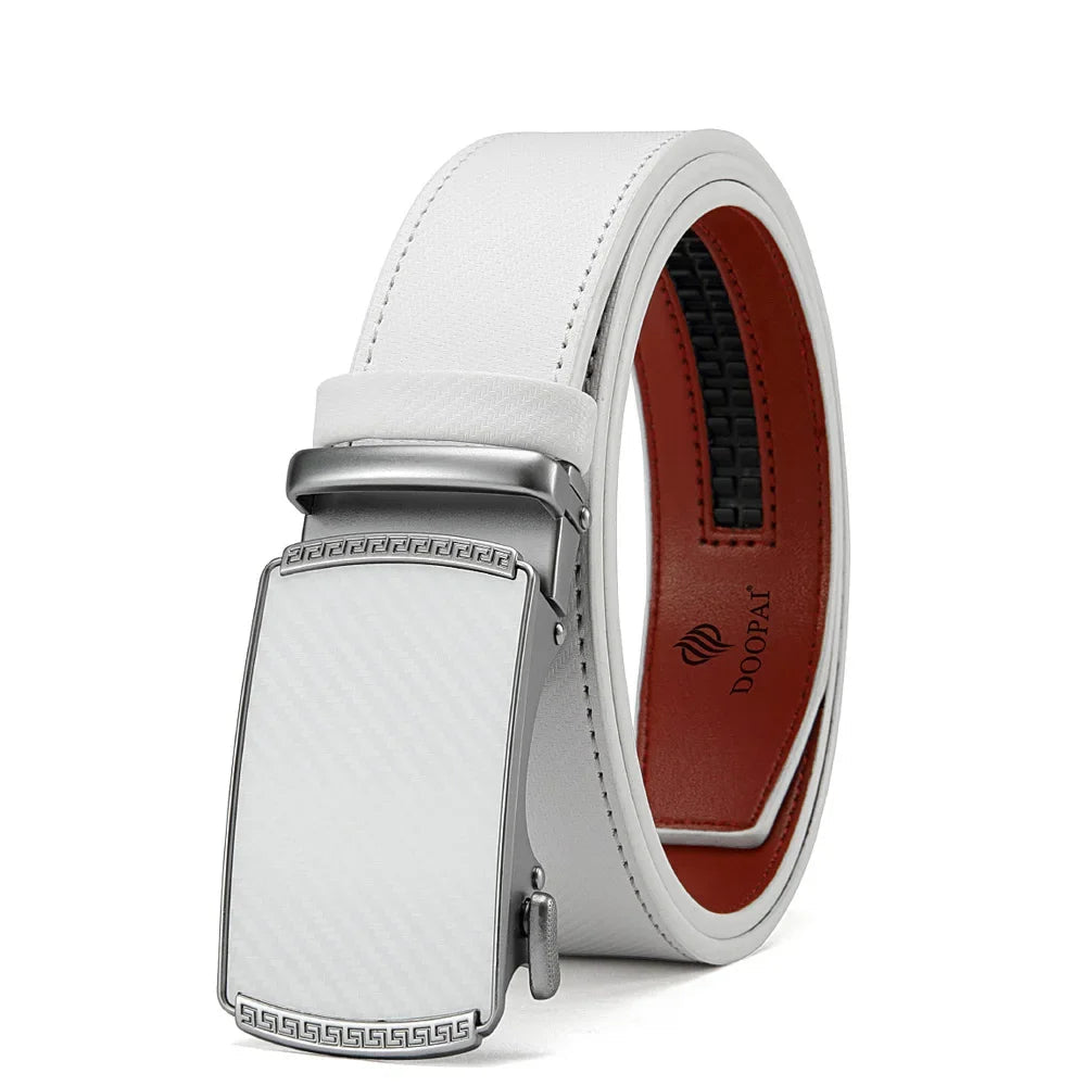 Cinto Masculino de Couro com Fivela Automática - Elegância e Praticidade