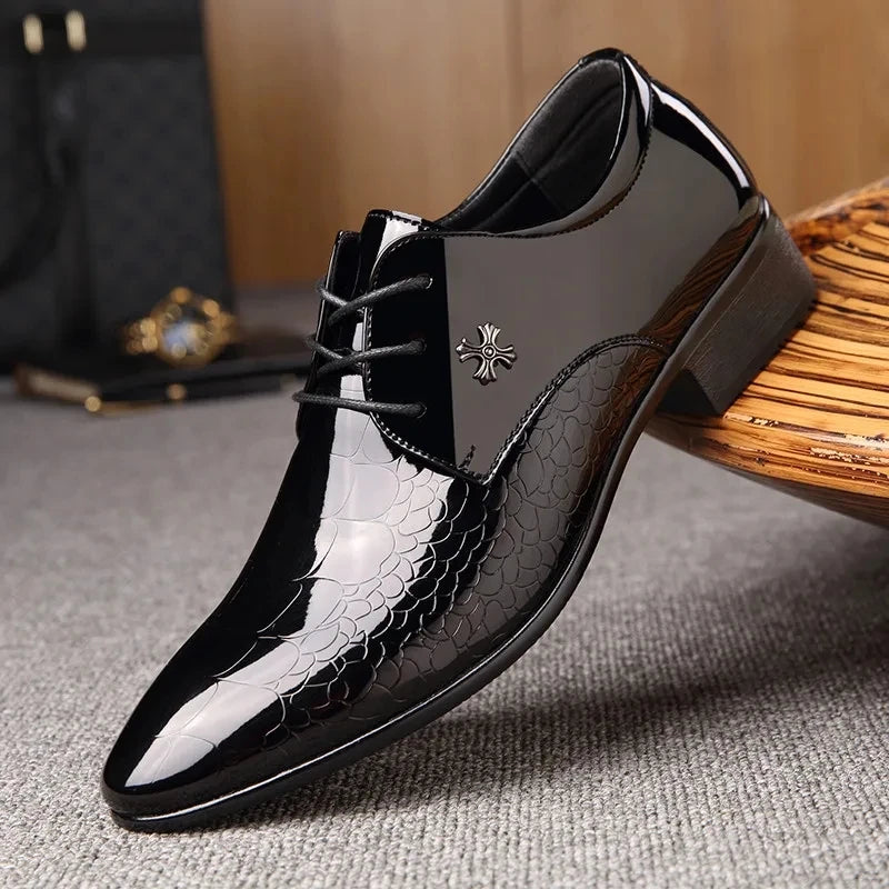 Sapato Social Oxford Masculino Preto,Sapato Pelica Masculino-Melanio