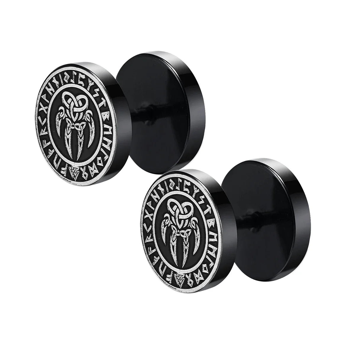 Brincos Viking Gótico Nórdico em Aço Inoxidável