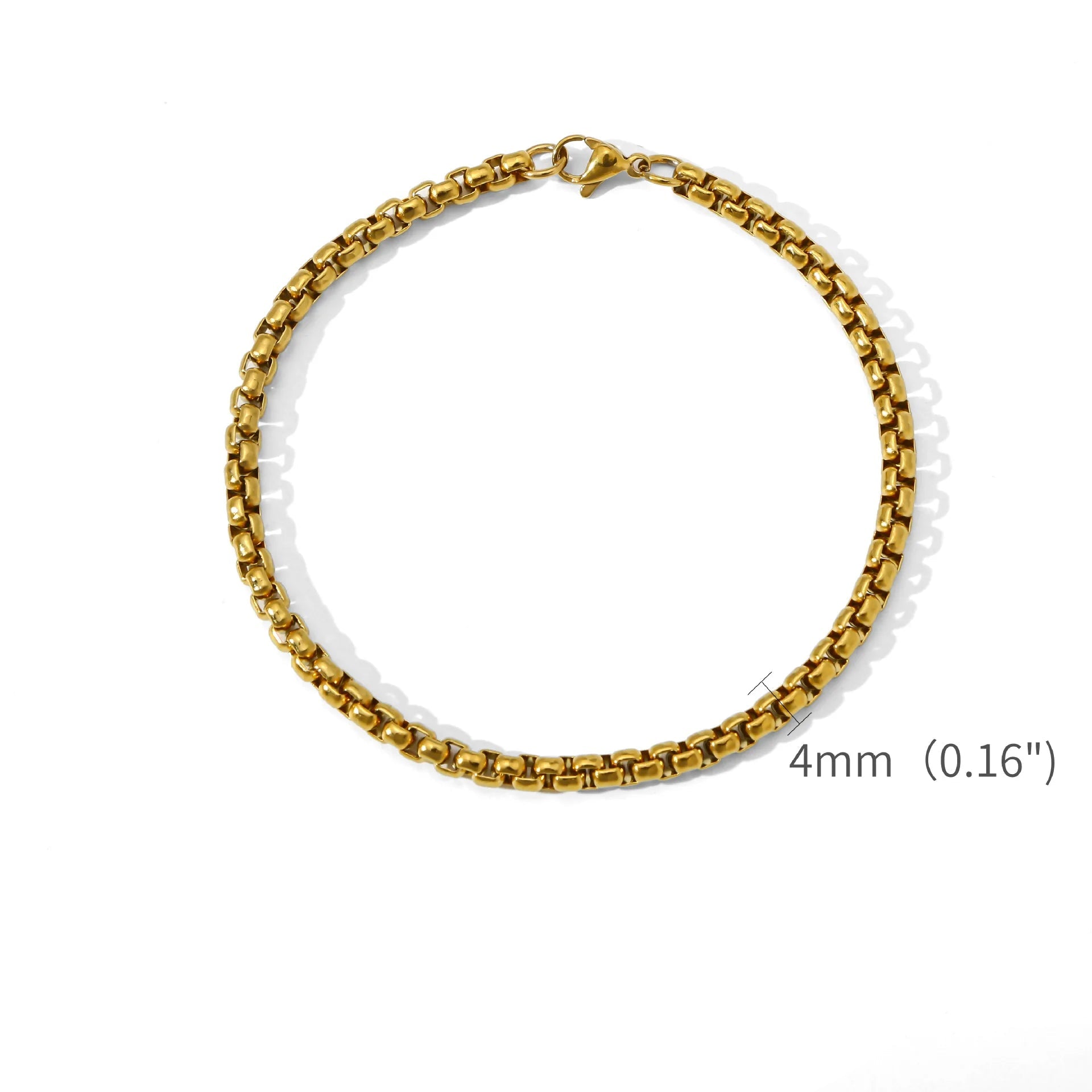 Aço inoxidável quadrado bola corrente pulseira masculino titânio aço jóias hip-hop pulseira para mulheres moda tendência acessórios gif