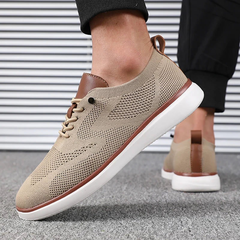 Sapatos Masculinos de Malha Leves e Confortáveis