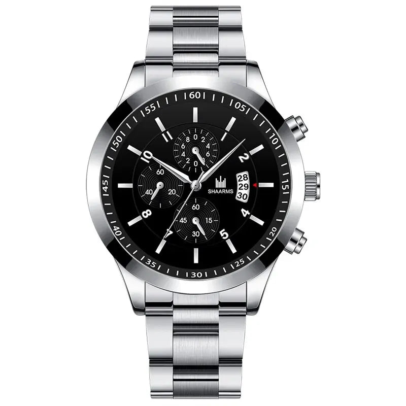 Relógio Masculino de Quartzo em Aço Inoxidável