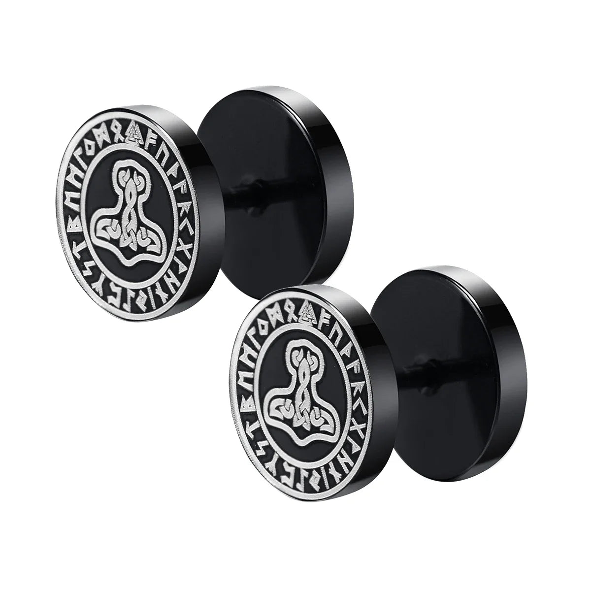 Brincos Viking Gótico Nórdico em Aço Inoxidável