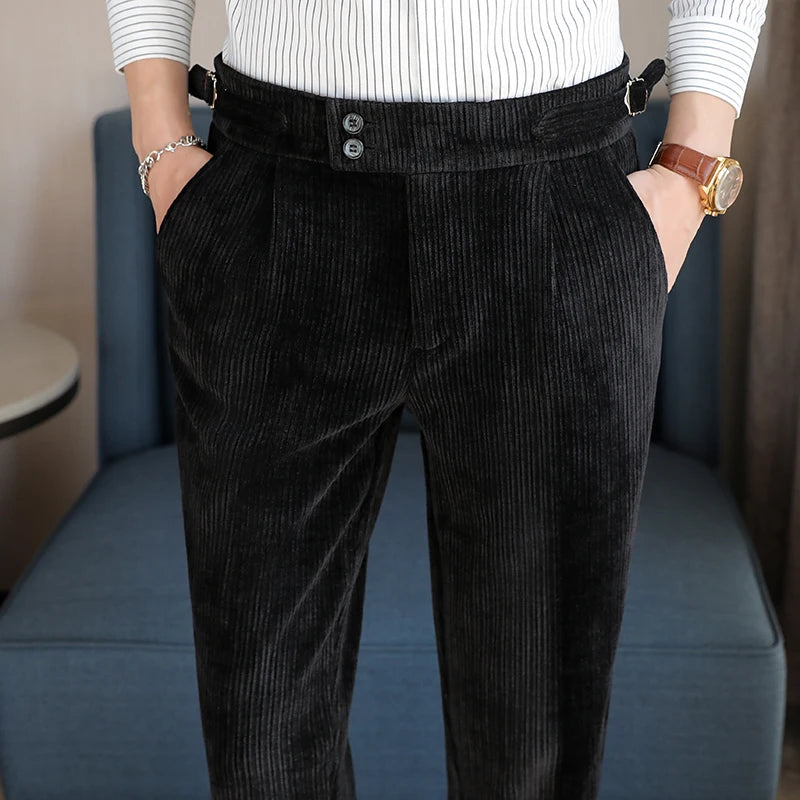Calças Masculinas Luxo Slim Fit