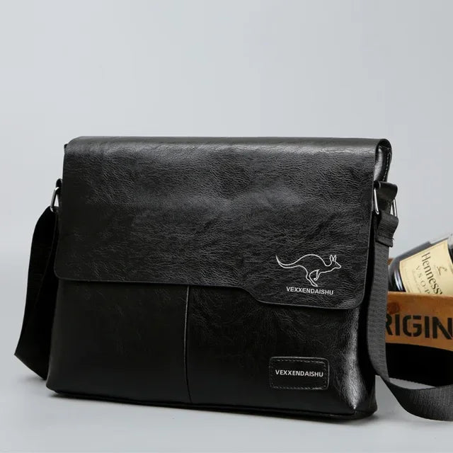 Bolsa Masculina de Couro PU para Negócios e Estilo