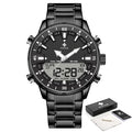 Relógio Masculino WWOOR Luxo Digital Militar à Prova D'Água
