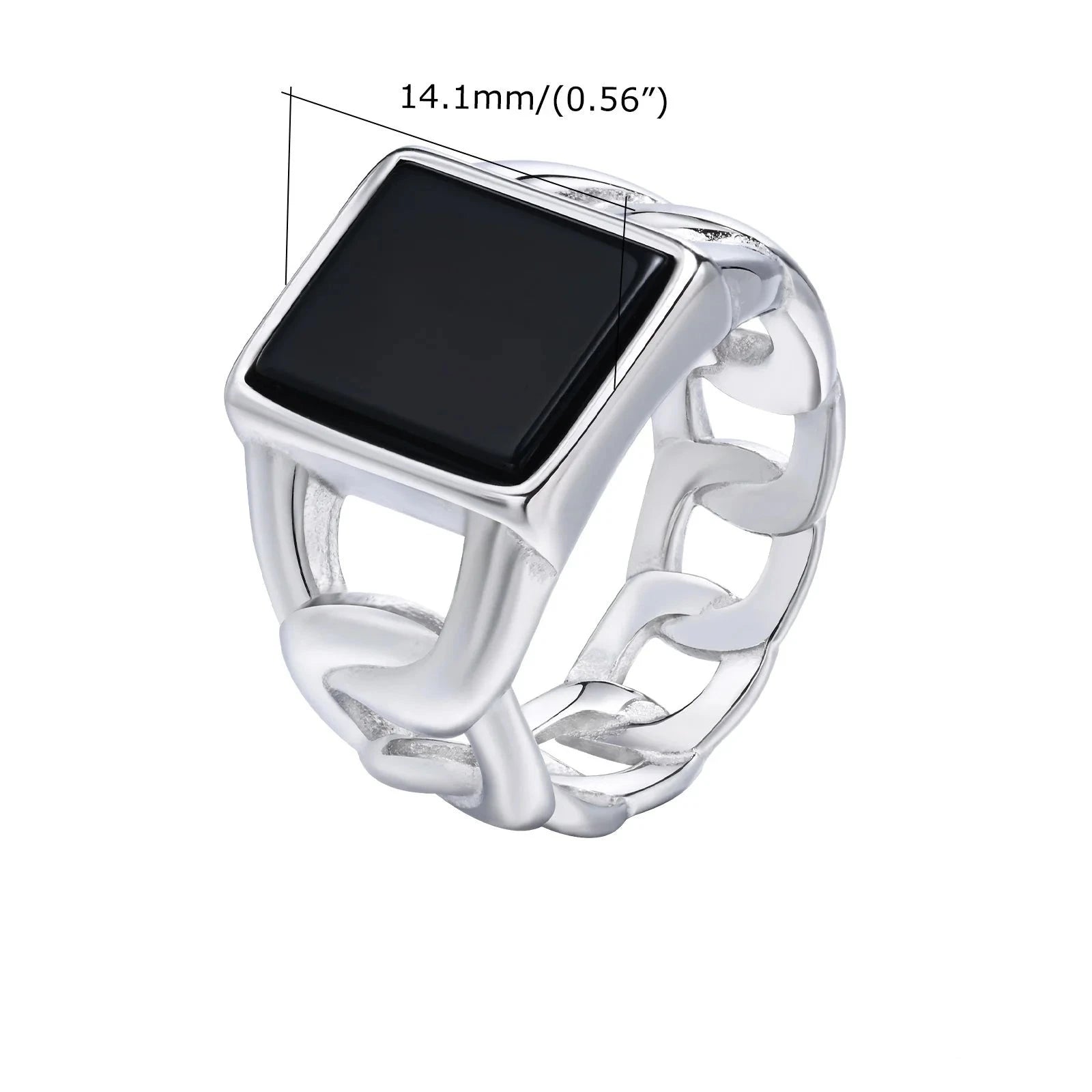 Anel Quadrado,Anel Titânio Sonho,Anel Ouro Masculino Quadrado-Loja Melanio