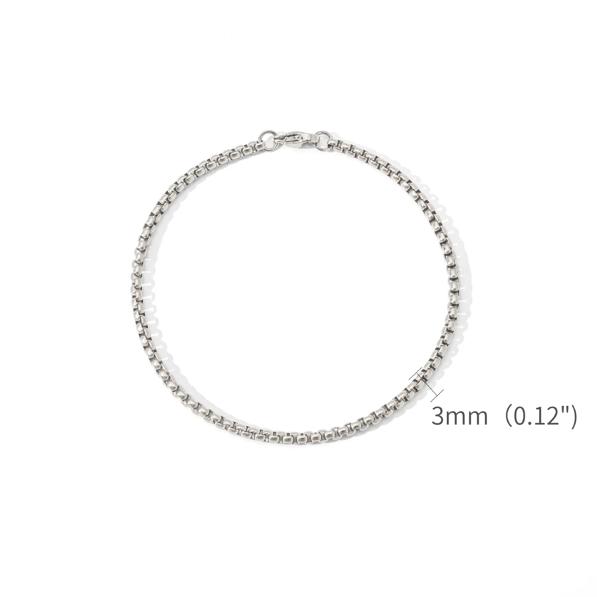 Aço inoxidável quadrado bola corrente pulseira masculino titânio aço jóias hip-hop pulseira para mulheres moda tendência acessórios gif