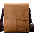 Bolsa de Ombro Masculina Couro Bege- Loja Melanio