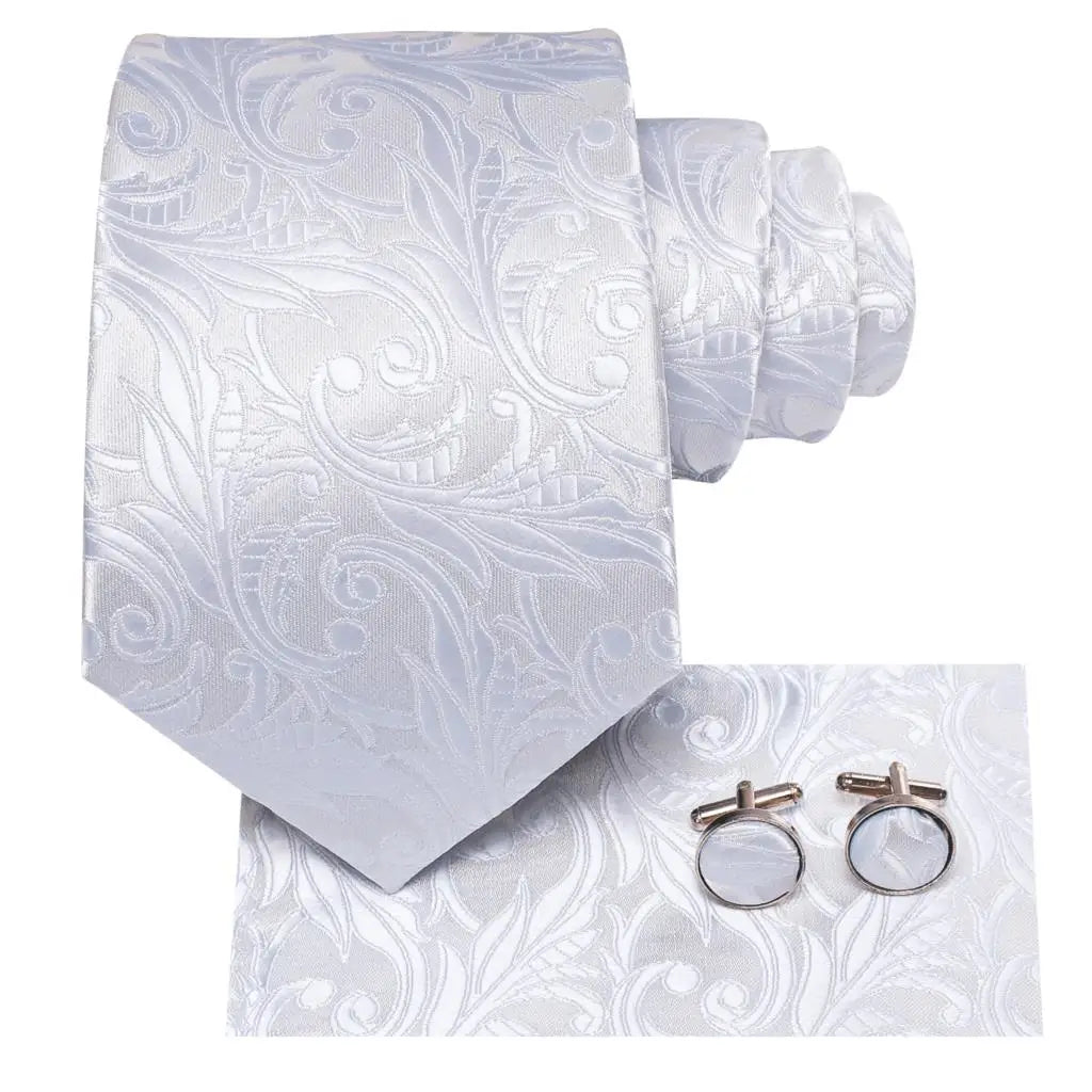 Conjunto Luxo Gravata Seda Floral