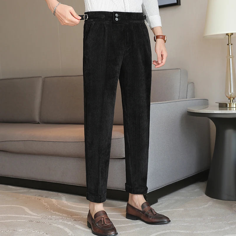 Calças Masculinas Luxo Slim Fit