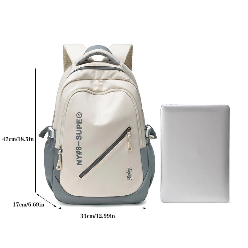 Mochila de Alta Capacidade em Nylon para Estudantes