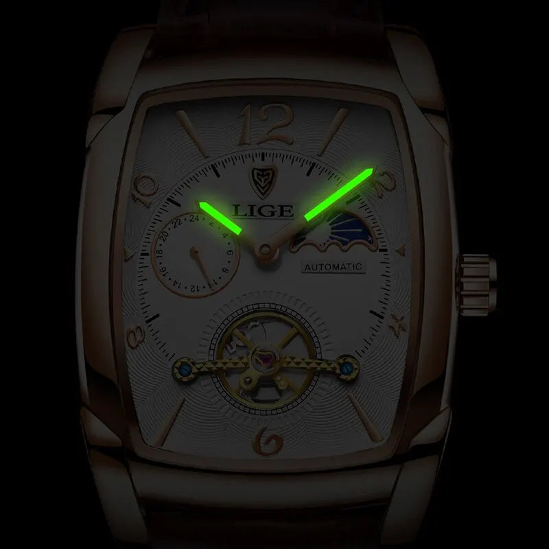 Relógio Automático Masculino LIGE - Elegância e Precisão