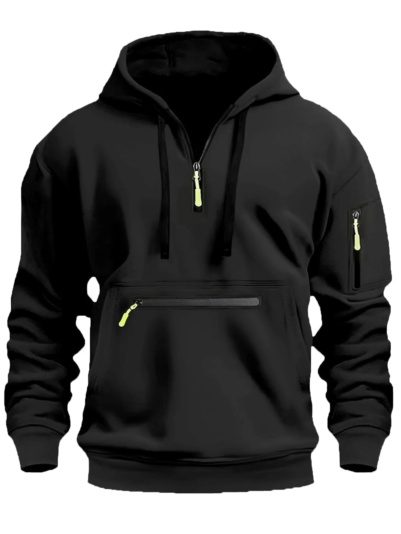 Camisola Masculina de Velo Militar com Zíper - Estilo e Conforto