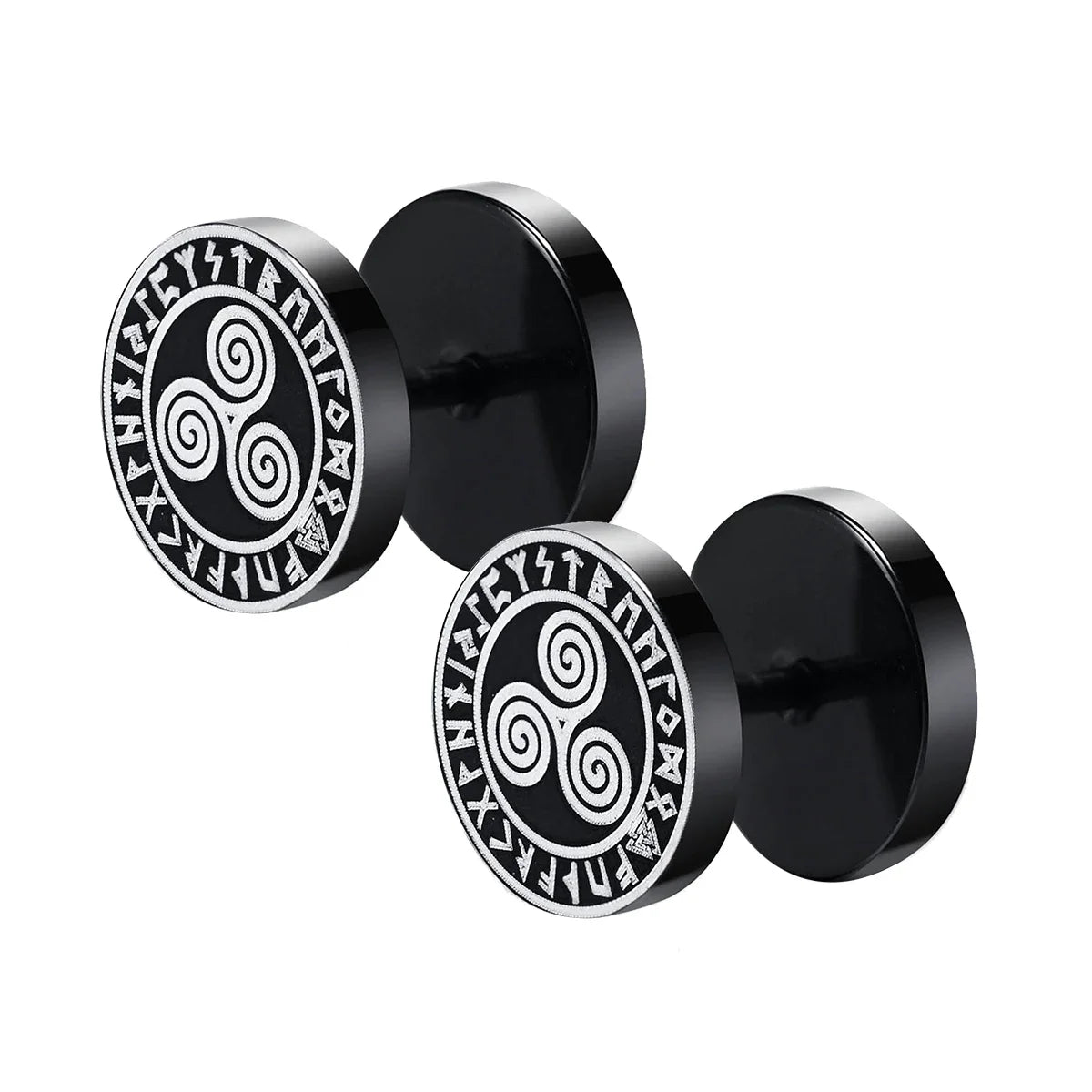 Brincos Viking Gótico Nórdico em Aço Inoxidável