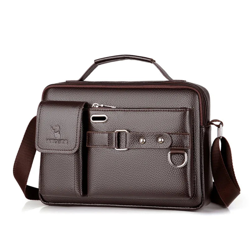 Bolsa De Ombro Masculina Marrom-Melanio