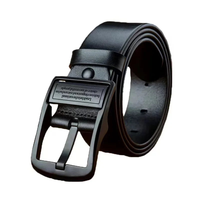 Cinto Masculino de Couro com Fivela de Metal Elegante