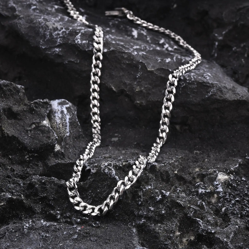 Colar de Corrente Cubana,Cordão de Ouro Masculino-Loja Melanio