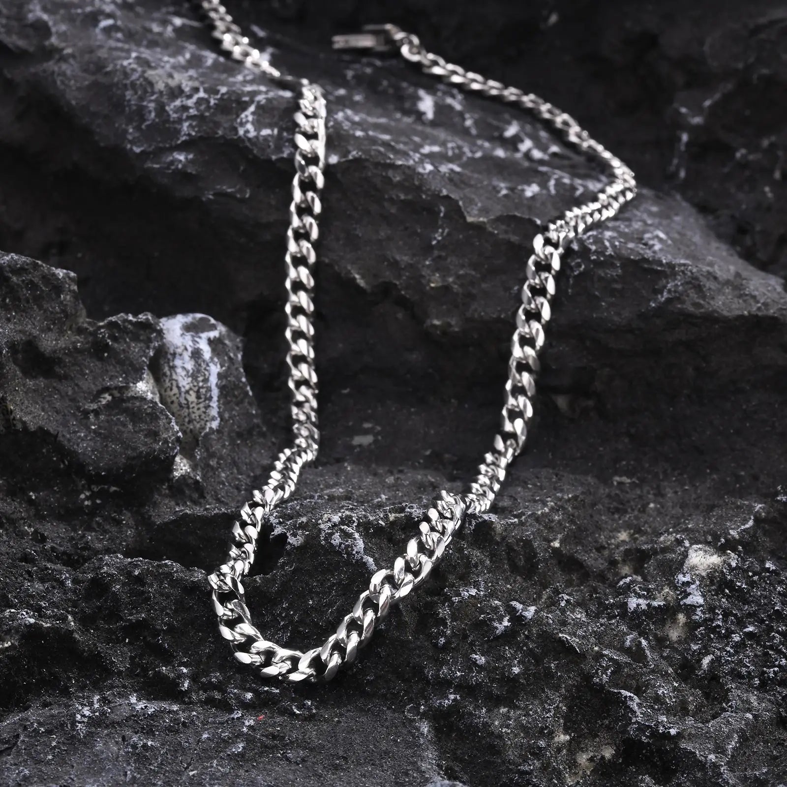 Colar de Corrente Cubana,Cordão de Ouro Masculino-Loja Melanio