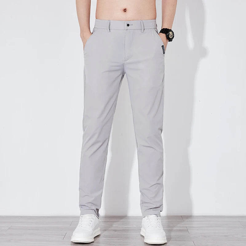 Calça Masculina de Seda com Estiramento e Conforto Total