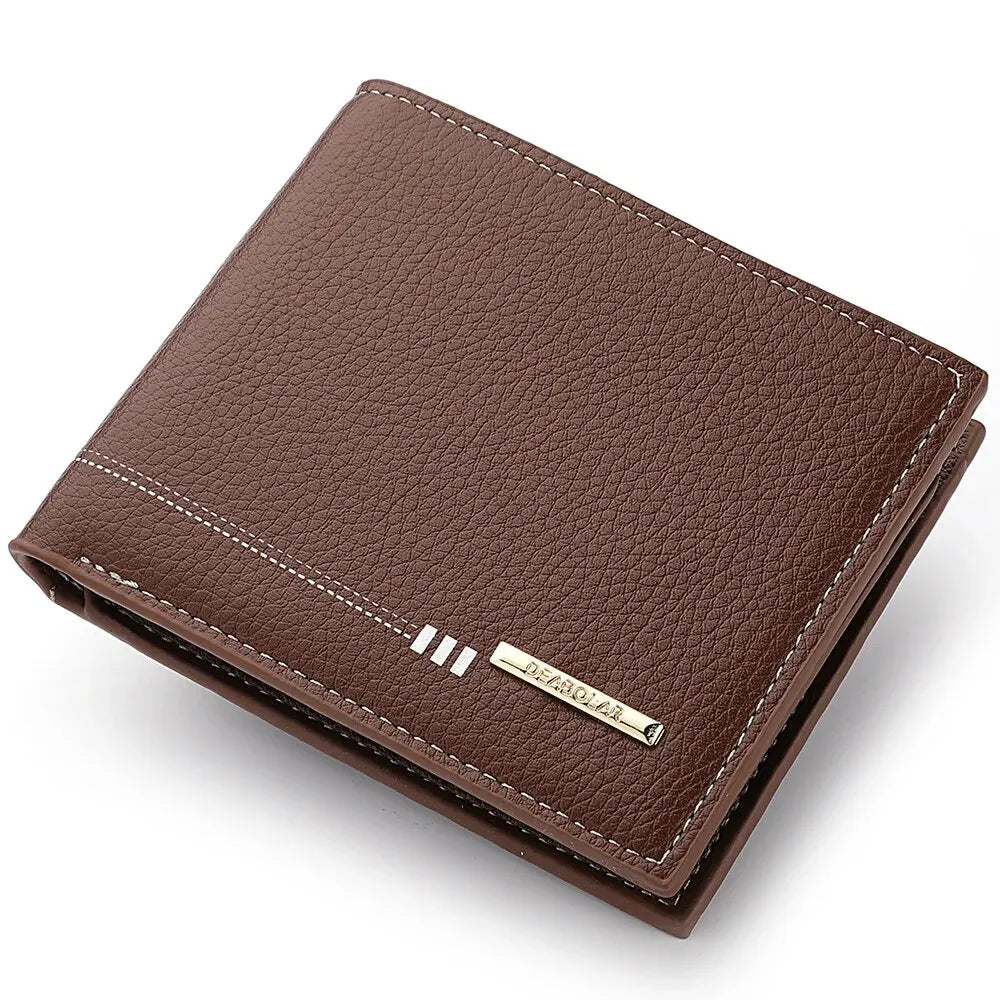 Carteira Masculina Elegante Castanho claro-Loja Melanio