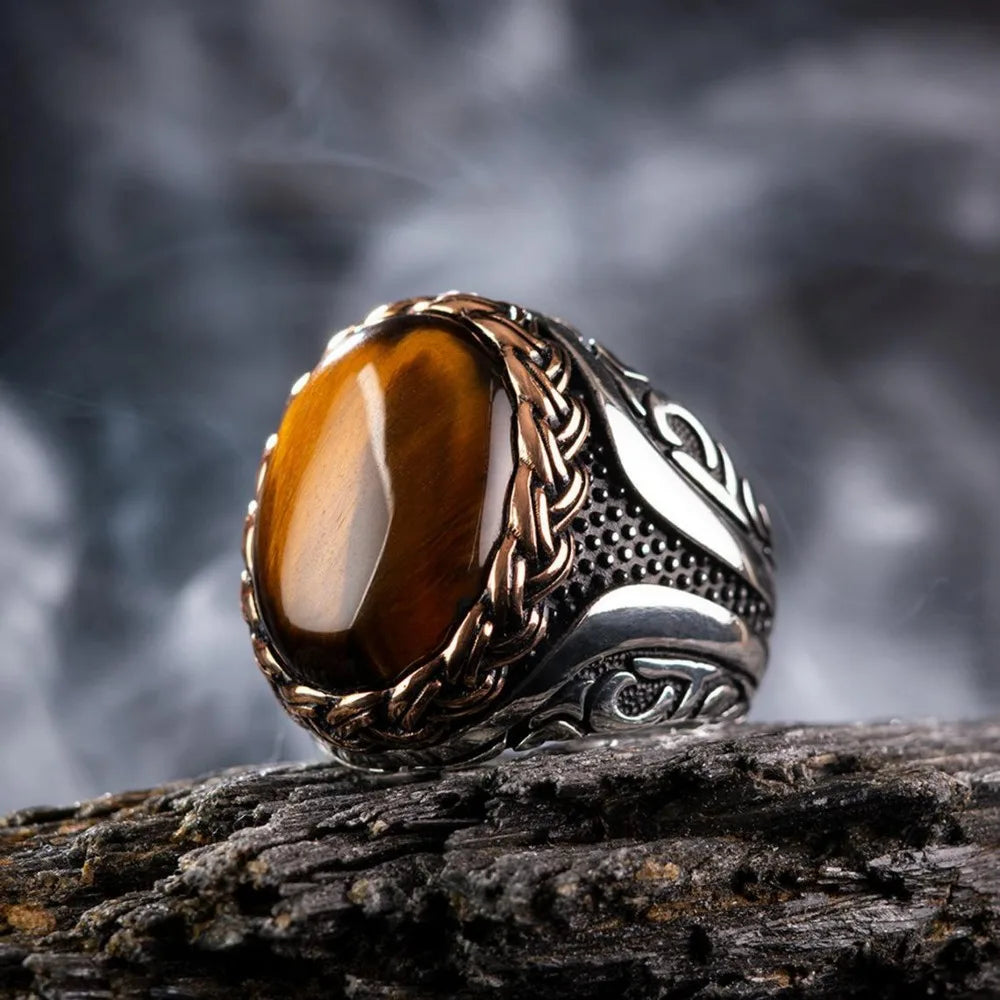 Anel Turco Masculino,Anel Turco,Anel Turco Prata-Loja Melanio