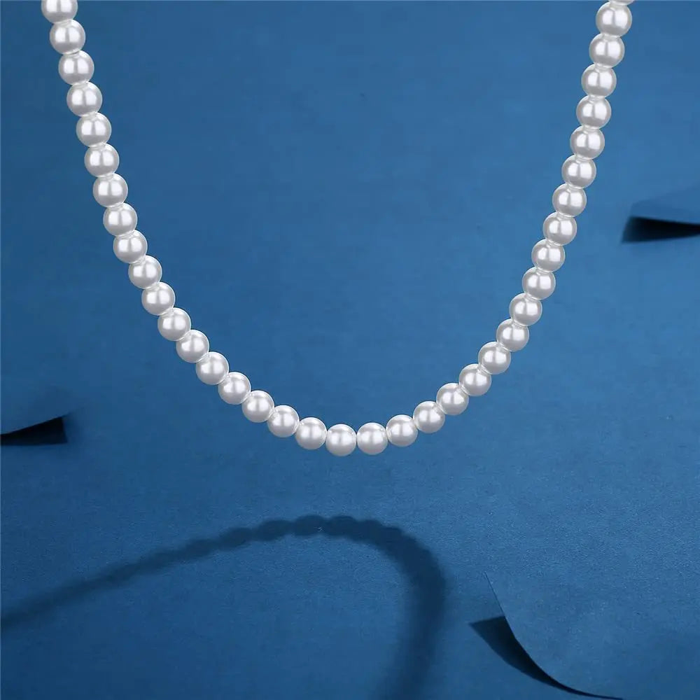 Colar Masculino de Pérolas Elegante