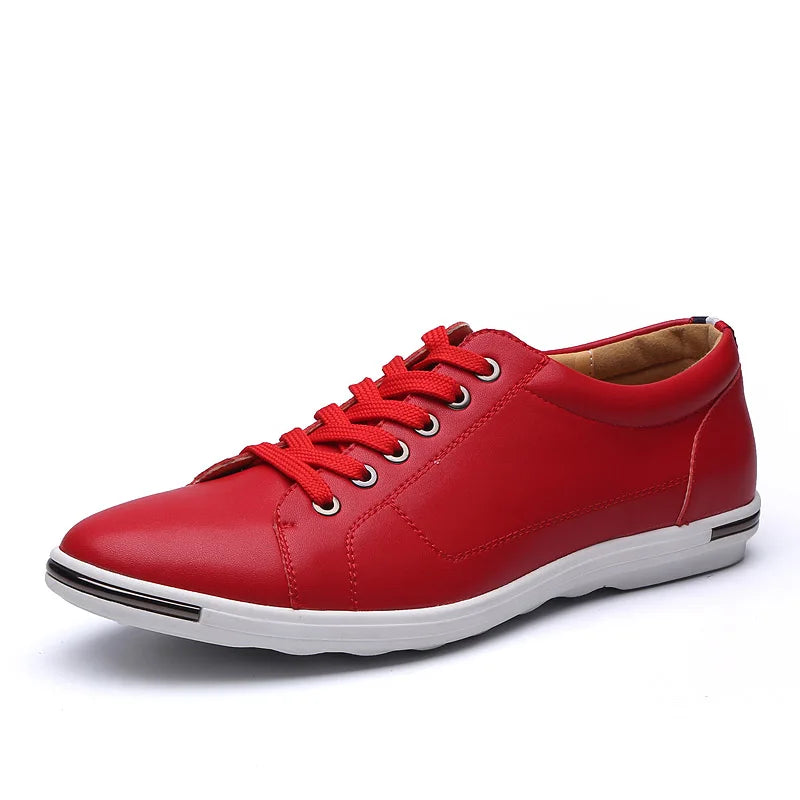 Tenis Sapatenis Masculino Casual de Couro Leve Confortavel-Melanio 