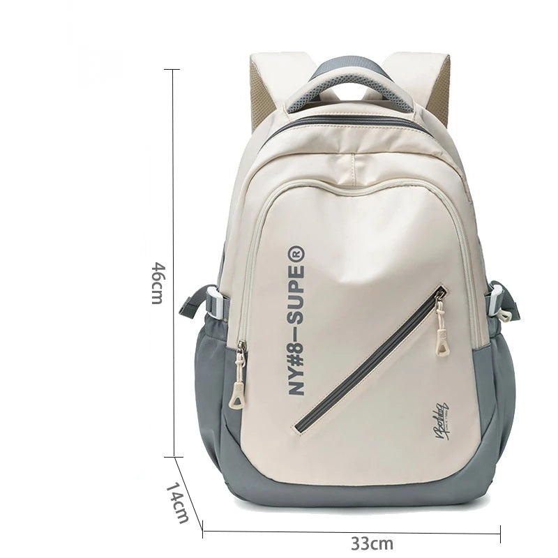 Mochila de Alta Capacidade em Nylon para Estudantes
