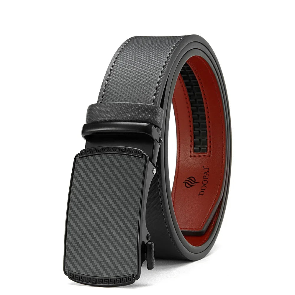 Cinto Masculino de Couro com Fivela Automática - Elegância e Praticidade